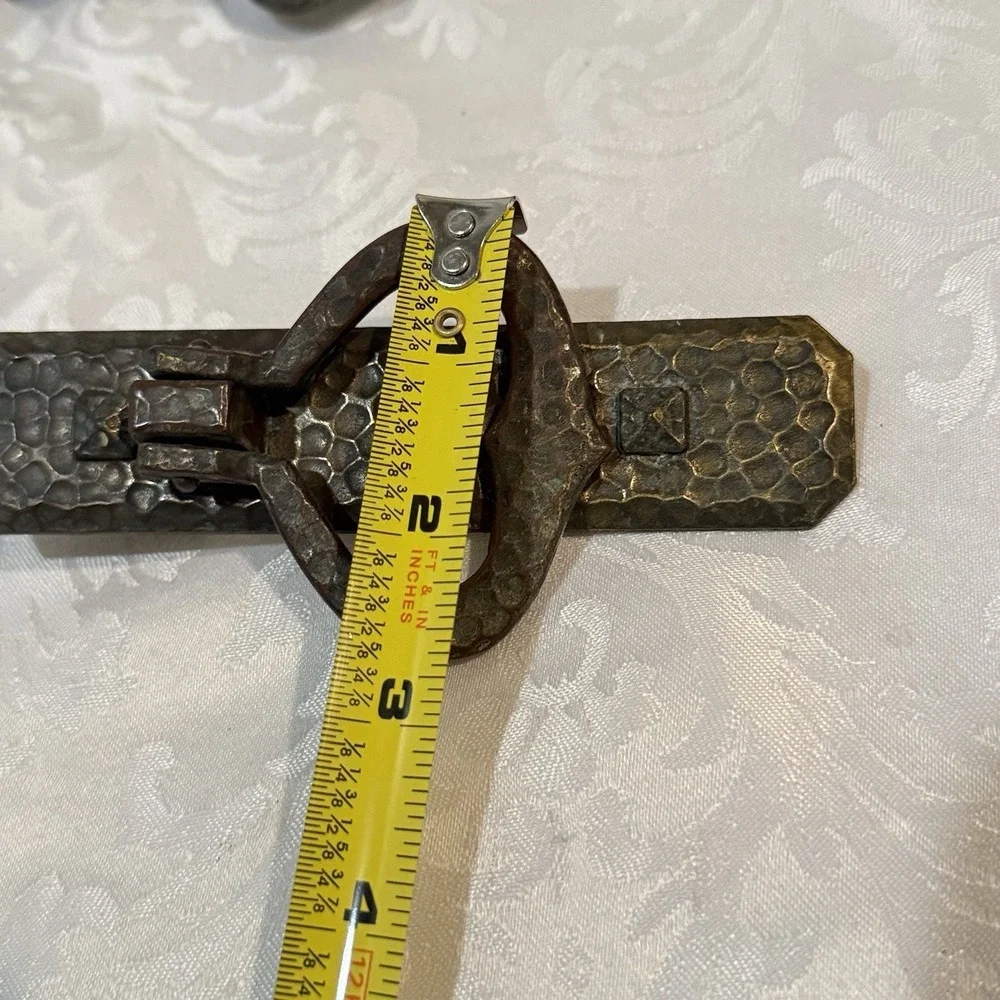 BPC Belwith vintage Arts Crafts/ Mission-style Hammered‎ vertical drop bail pull
